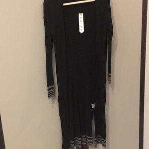 Ribbed duster sweater